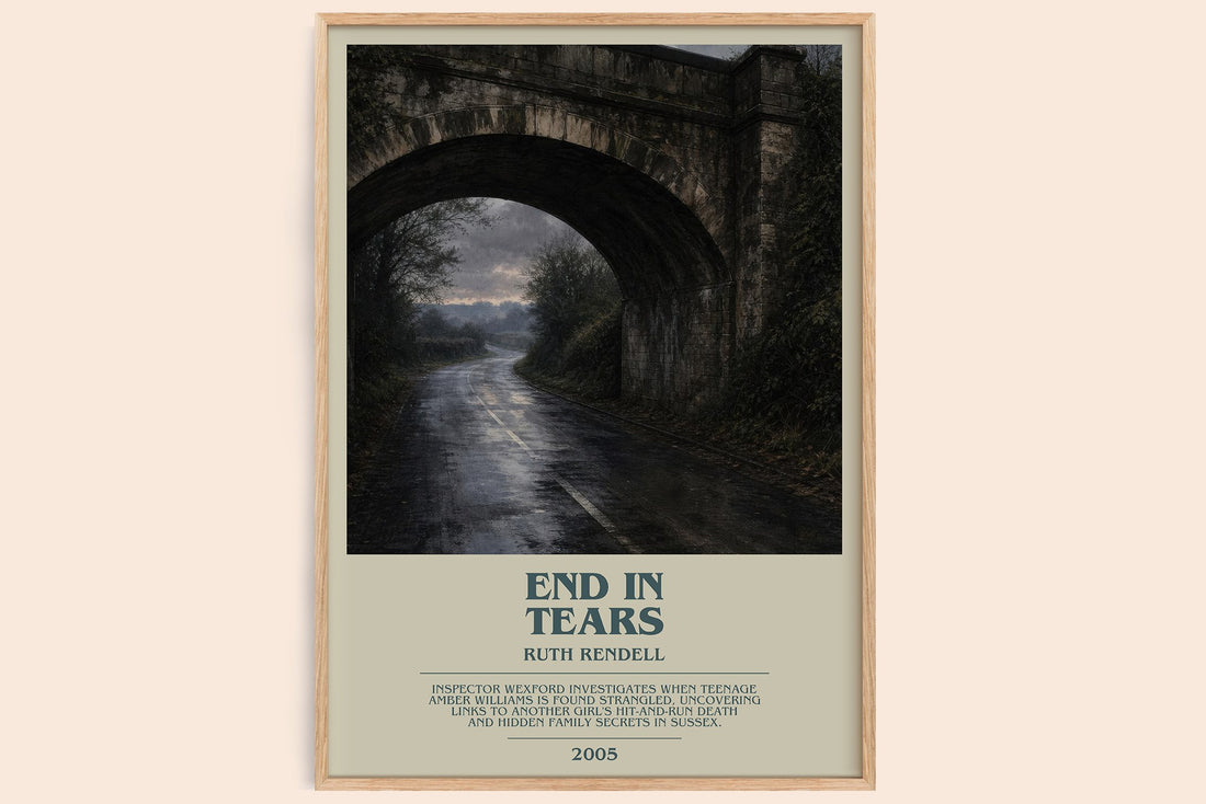 End in Tears bookish book poster by Ruth Rendell – framed literary art print
