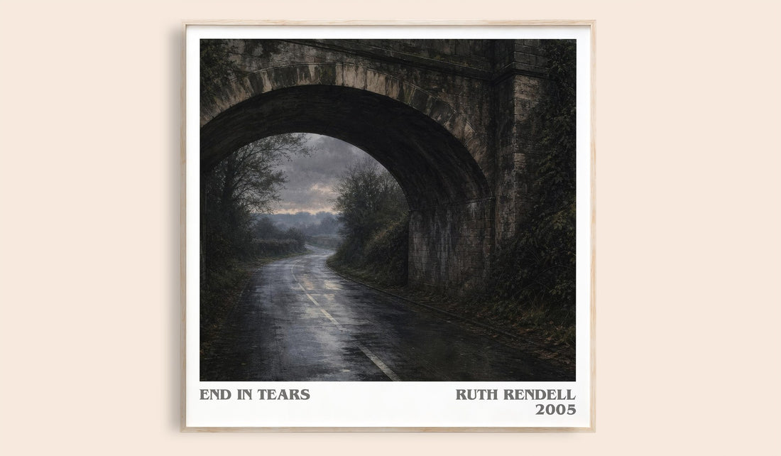 End in Tears literary book poster by Ruth Rendell – framed literary art print