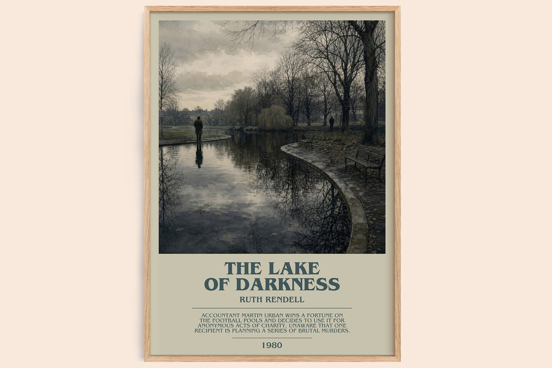 The Lake of Darkness bookish book poster by Ruth Rendell – framed literary art print