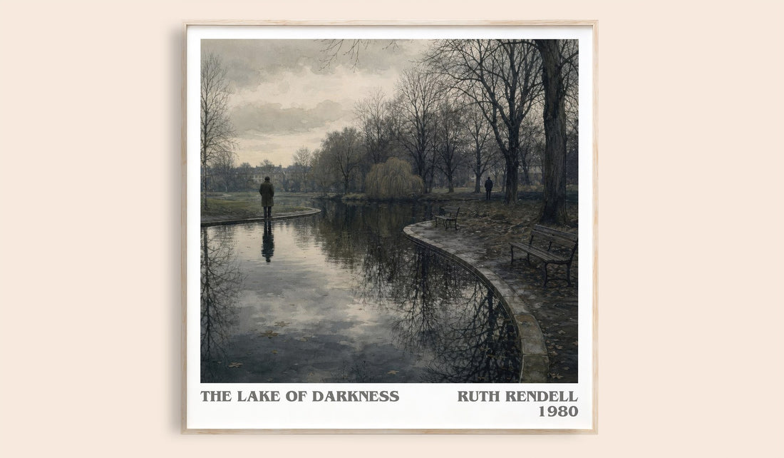The Lake of Darkness literary book poster by Ruth Rendell – framed literary art print