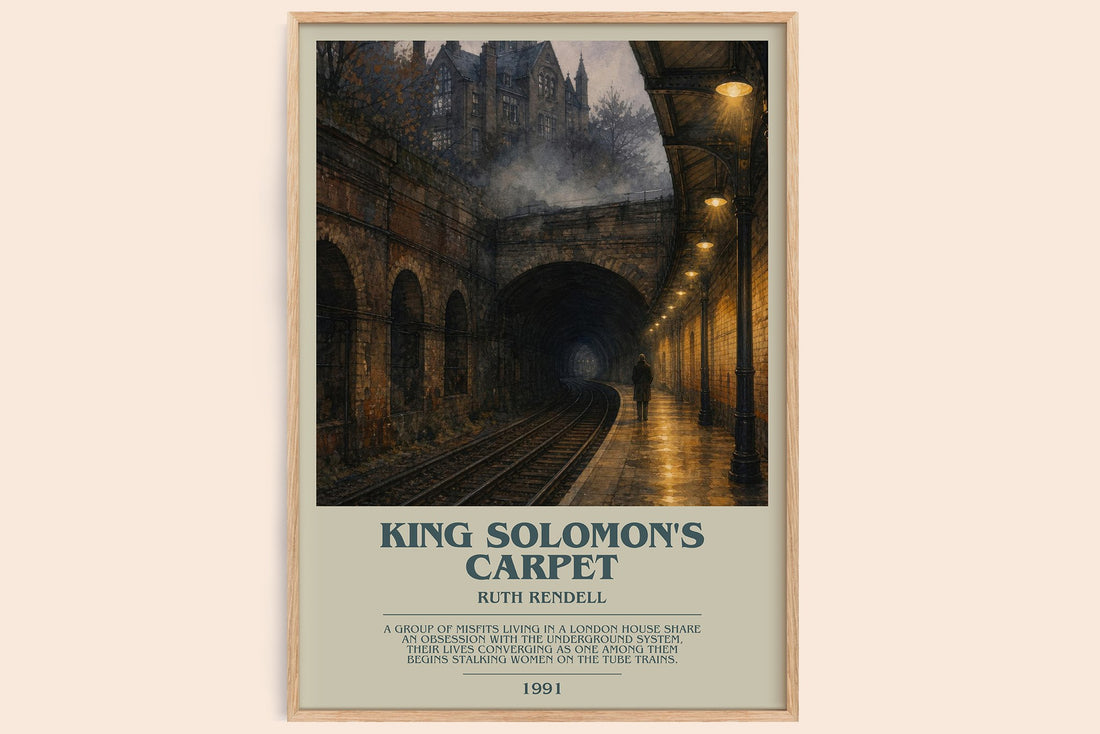 King Solomon's Carpet bookish book poster by Ruth Rendell – framed literary art print