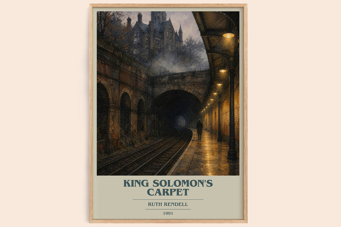 King Solomon's Carpet book cover book poster by Ruth Rendell – framed literary art print
