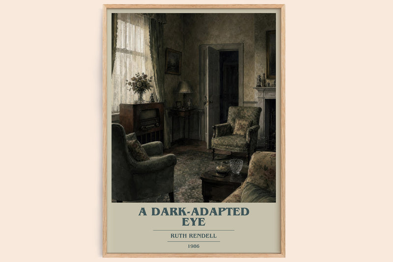 A Dark-Adapted Eye Book Cover Poster by Ruth Rendell (Modern Minimalist style)