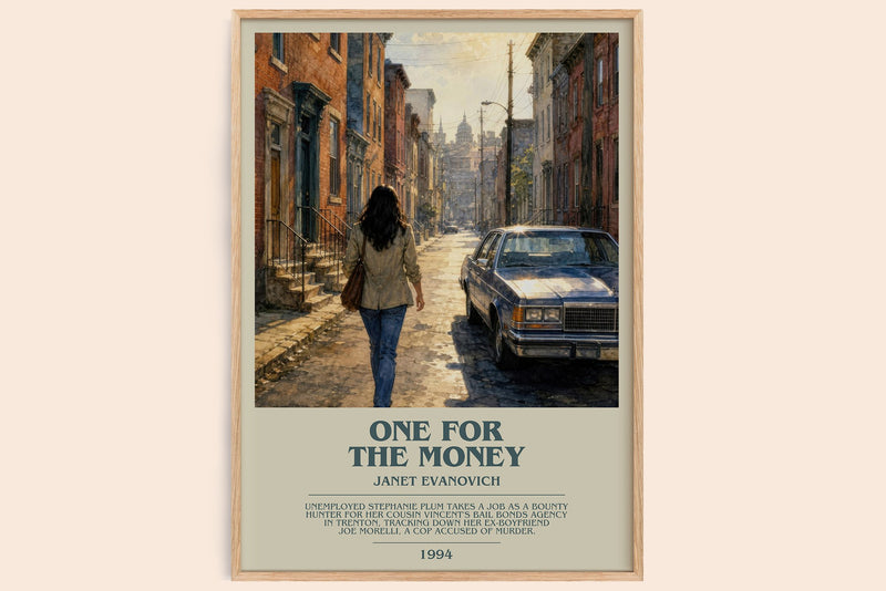 One for the Money Bookish Wall Art by Janet Evanovich (Modern style)