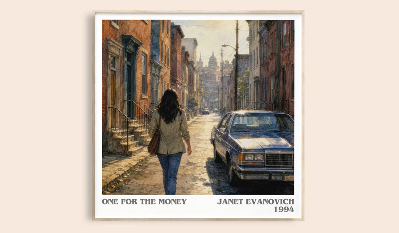 One for the Money Literary Art Print by Janet Evanovich (Square style)