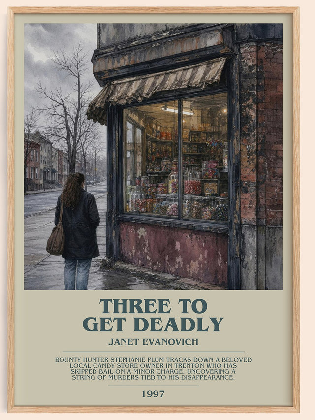 Three to Get Deadly Bookish Wall Art by Janet Evanovich