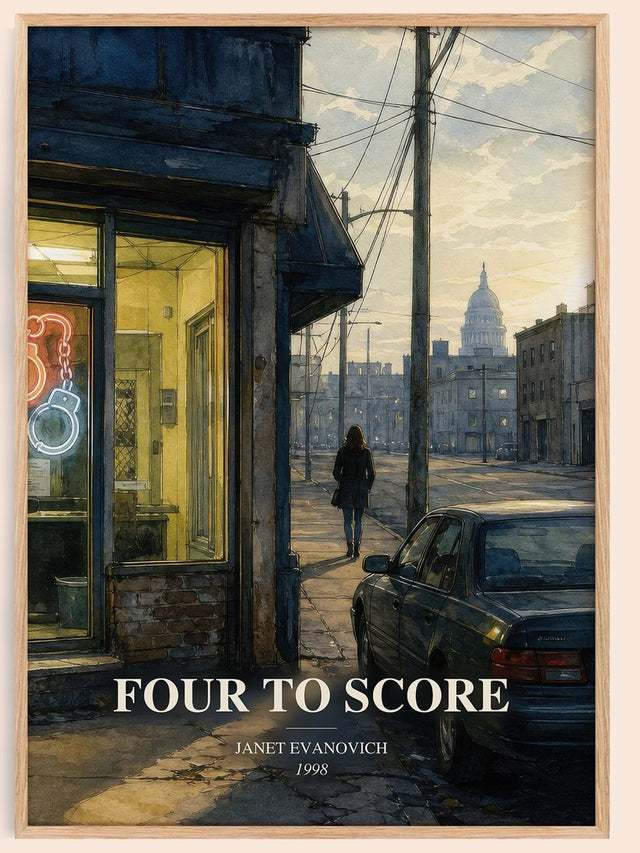 Four to Score Book Watercolour Illustration by Janet Evanovich