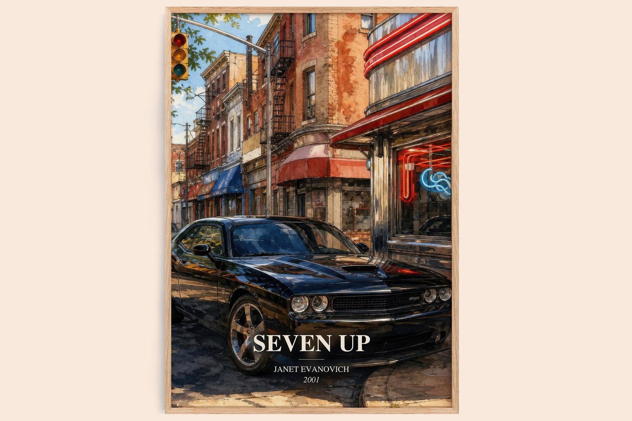 Seven Up Book Watercolour Illustration by Janet Evanovich
