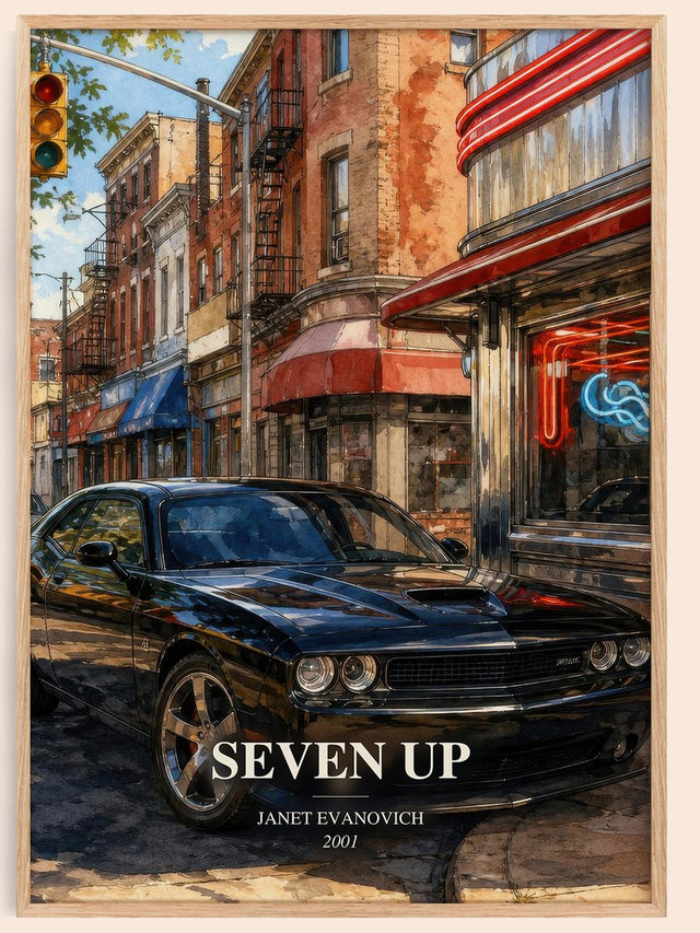 Seven Up Book Watercolour Illustration by Janet Evanovich