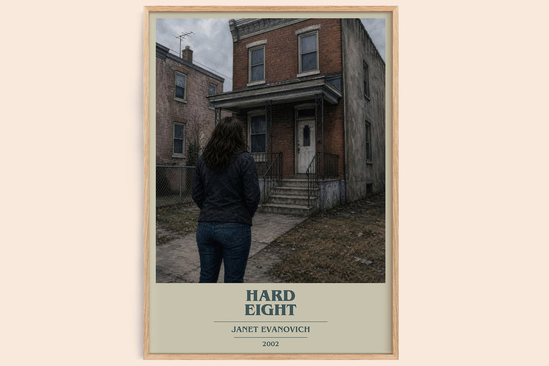 Hard Eight book cover book poster by Janet Evanovich – framed literary art print