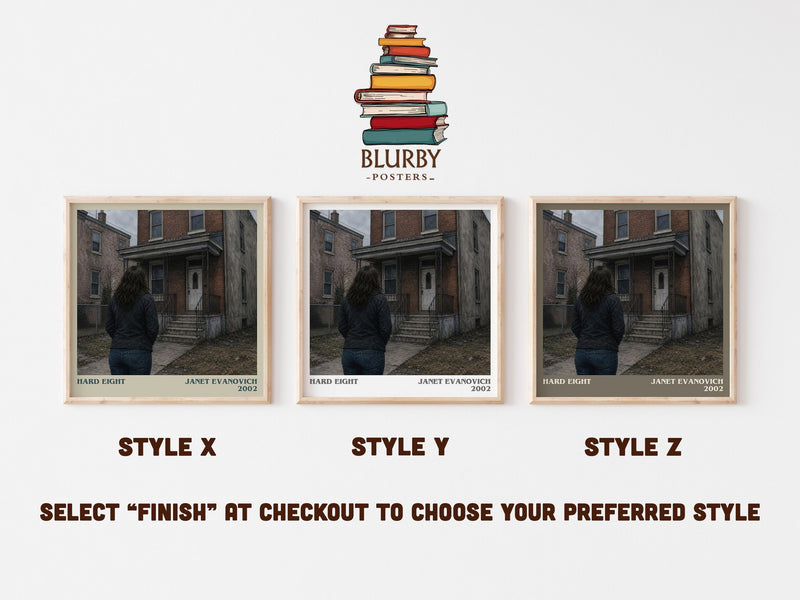 Hard Eight literary print in frame leaning in hallway – mystery wall art