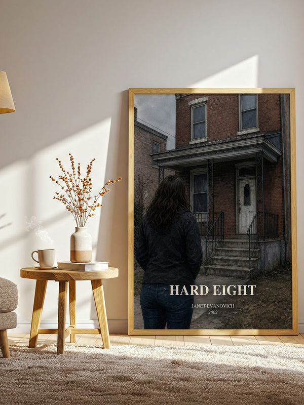 Hard Eight watercolour print in frame leaning in hallway – mystery wall art