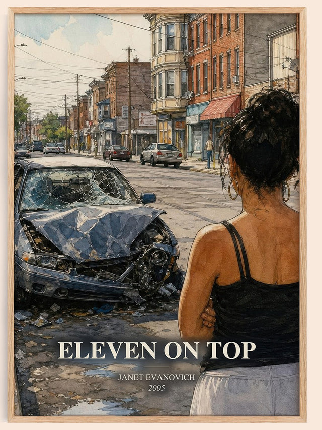 Eleven on Top Book Watercolour Illustration by Janet Evanovich