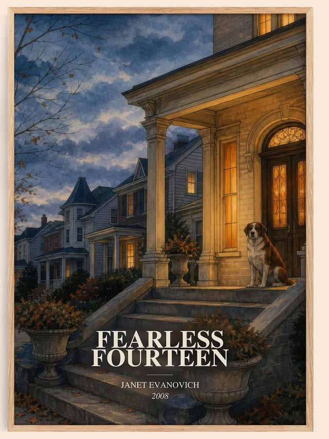 Fearless Fourteen Book Watercolour Illustration by Janet Evanovich
