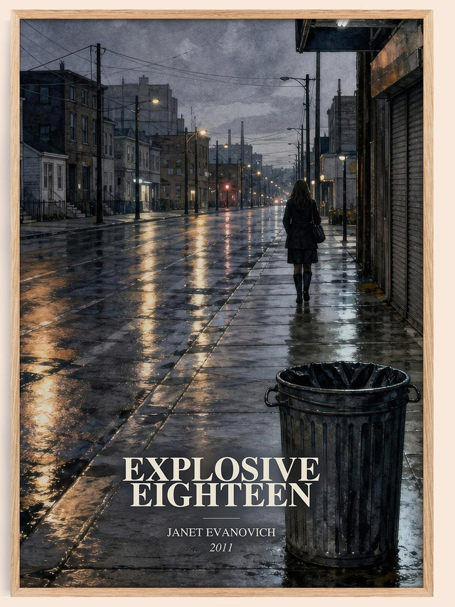 Explosive Eighteen Book Watercolour Illustration by Janet Evanovich