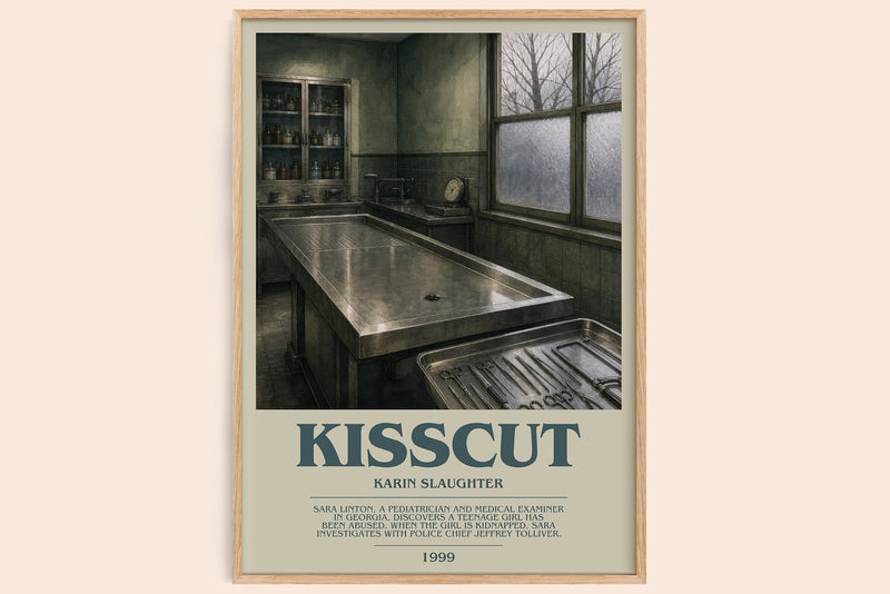 Kisscut bookish book poster by Karin Slaughter – framed literary art print