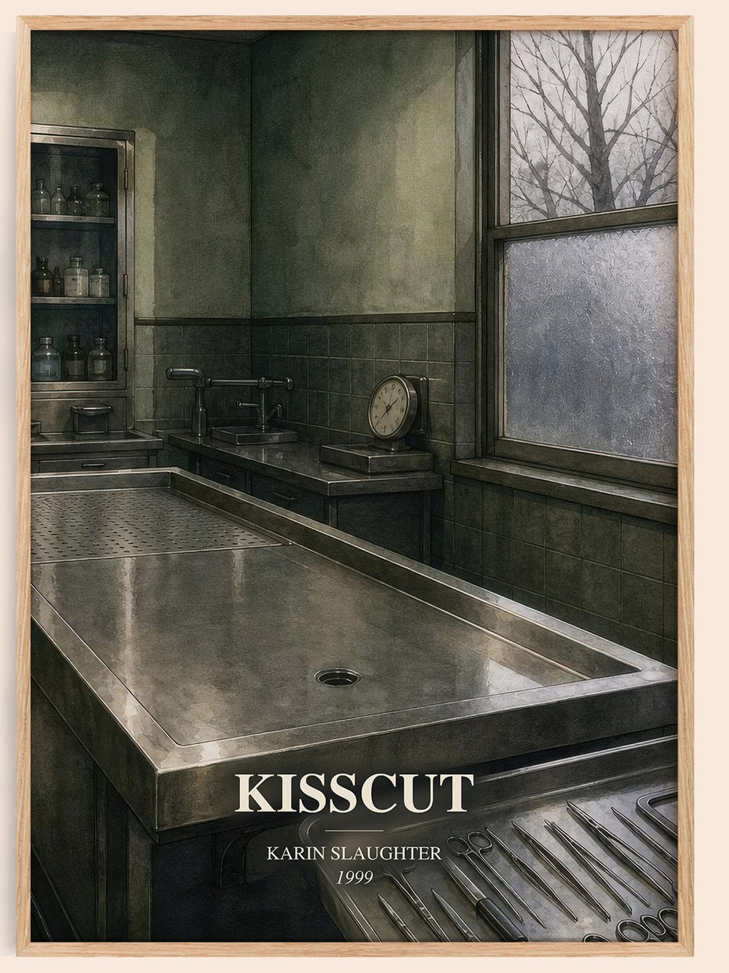 Kisscut watercolour book poster by Karin Slaughter – framed literary art print
