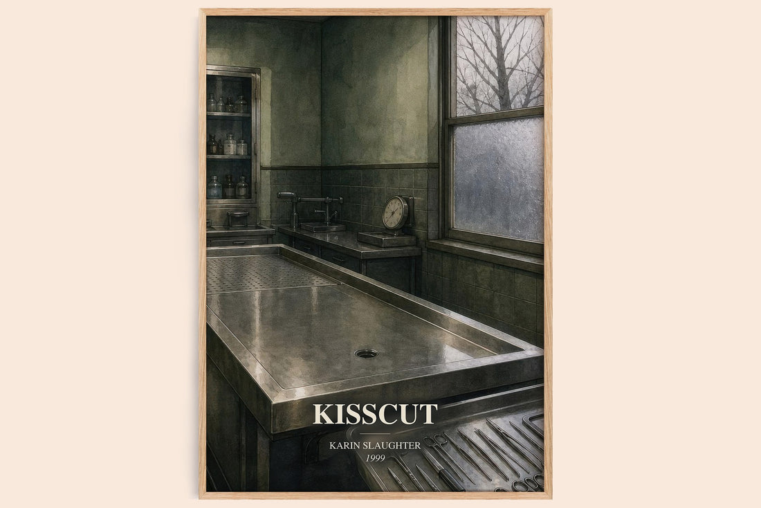 Kisscut watercolour book poster by Karin Slaughter – framed literary art print