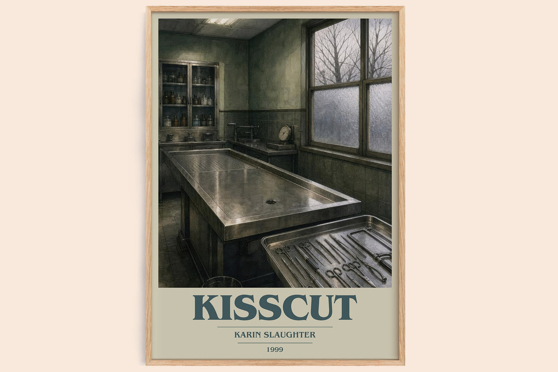 Kisscut book cover book poster by Karin Slaughter – framed literary art print