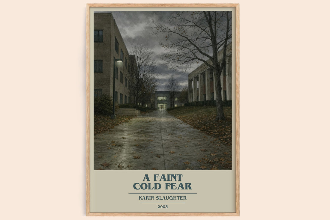 A Faint Cold Fear book cover book poster by Karin Slaughter – framed literary art print