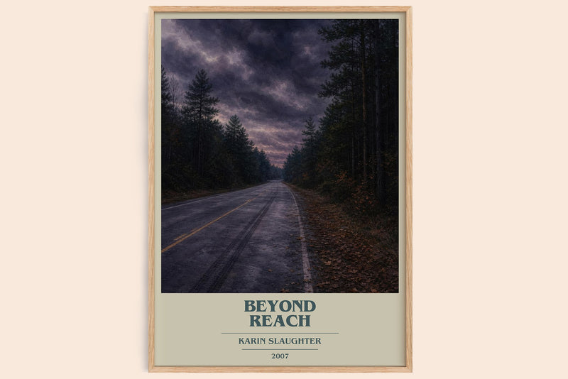 Beyond Reach book cover book poster by Karin Slaughter – framed literary art print