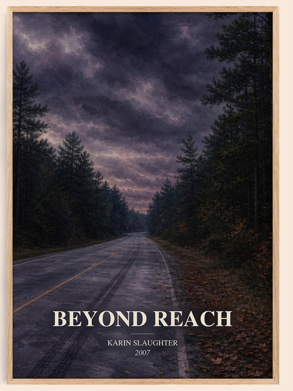 Beyond Reach watercolour book poster by Karin Slaughter – framed literary art print