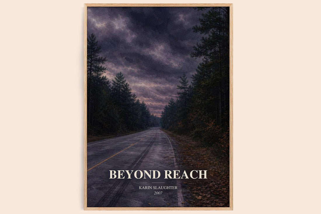 Beyond Reach watercolour book poster by Karin Slaughter – framed literary art print
