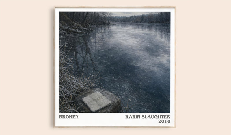 Broken literary book poster by Karin Slaughter – framed literary art print