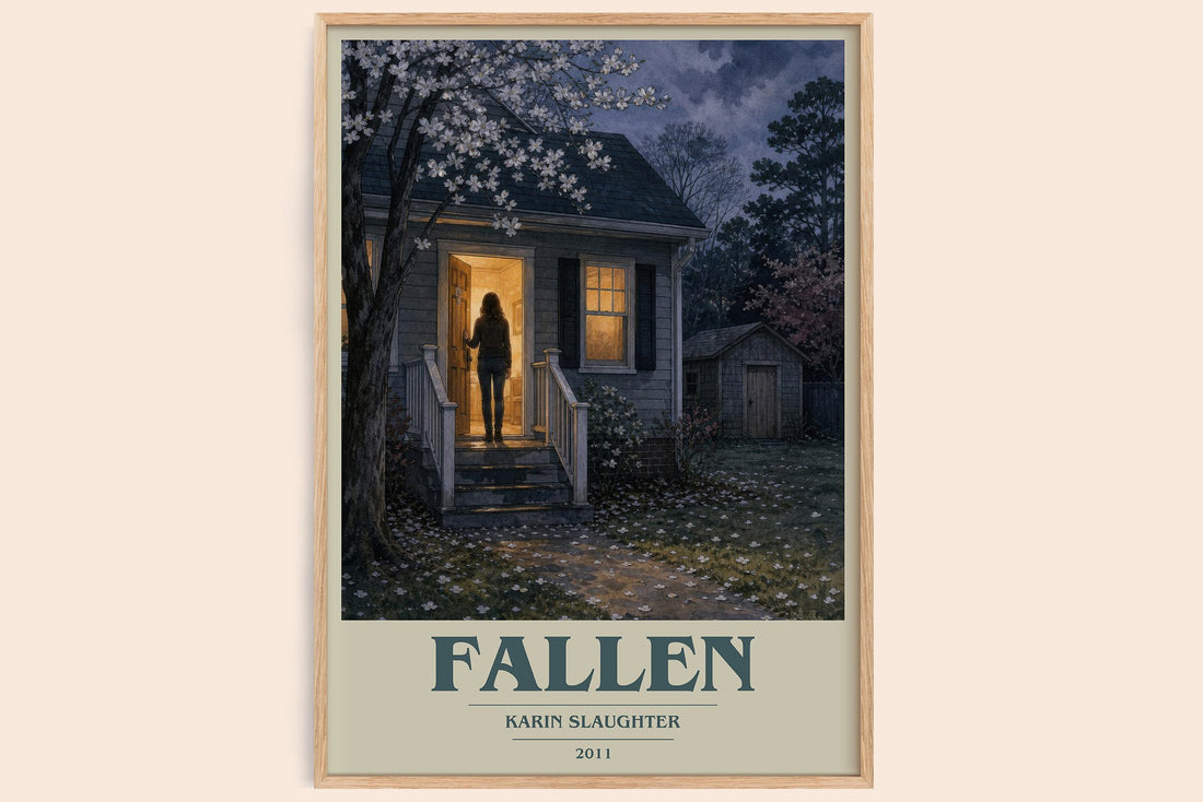 Fallen book cover book poster by Karin Slaughter – framed literary art print