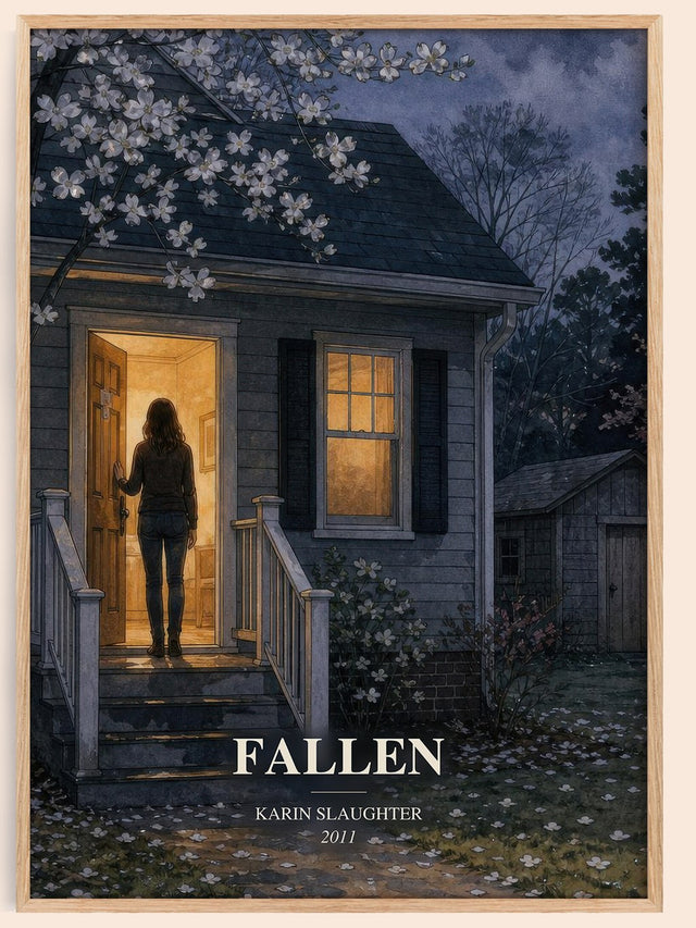 Fallen Book Watercolour Illustration by Karin Slaughter