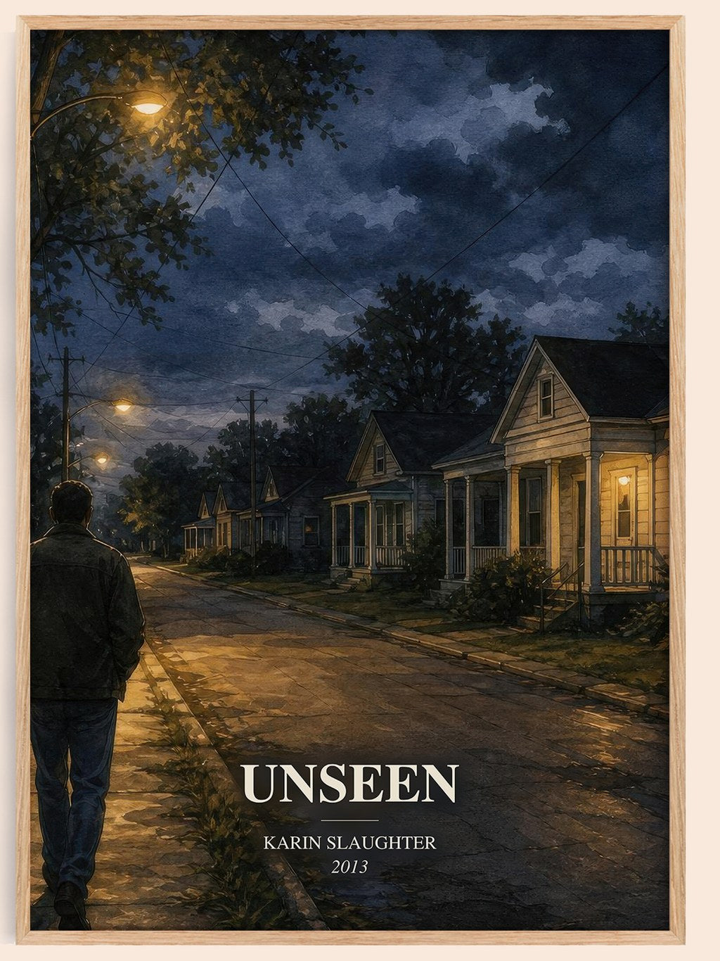 Unseen watercolour book poster by Karin Slaughter – framed literary art print