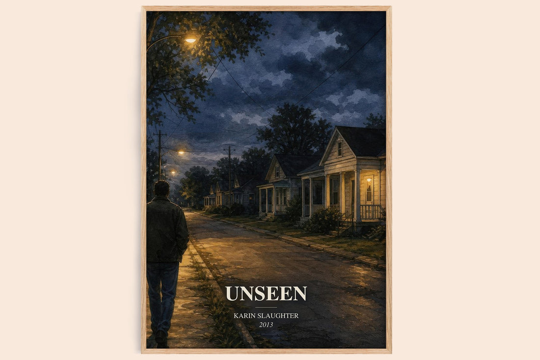 Unseen watercolour book poster by Karin Slaughter – framed literary art print