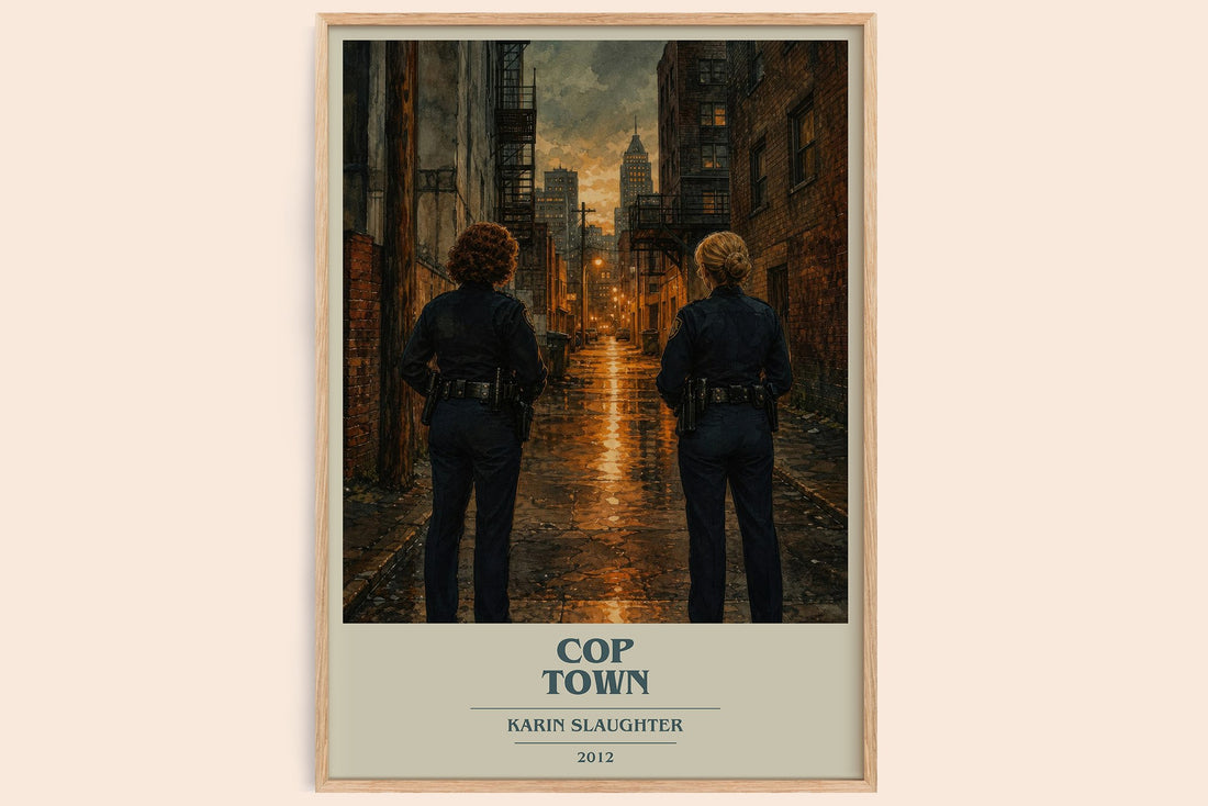 Cop Town book cover book poster by Karin Slaughter – framed literary art print