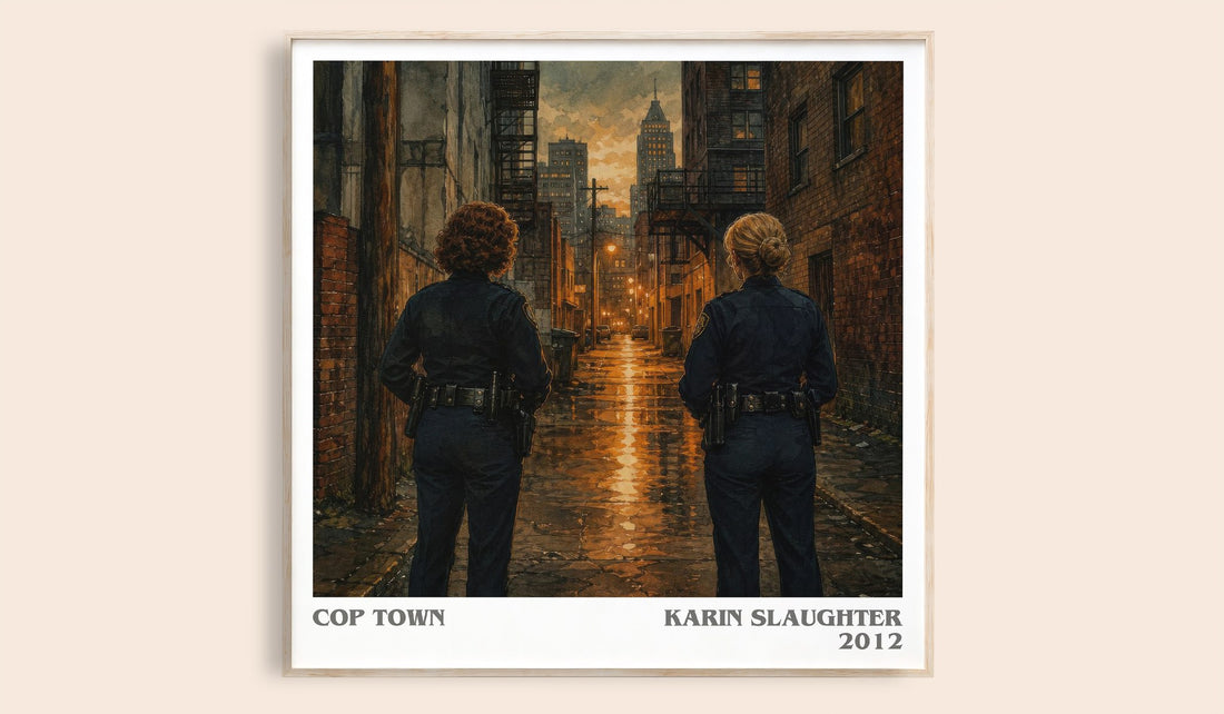 Cop Town literary book poster by Karin Slaughter – framed literary art print