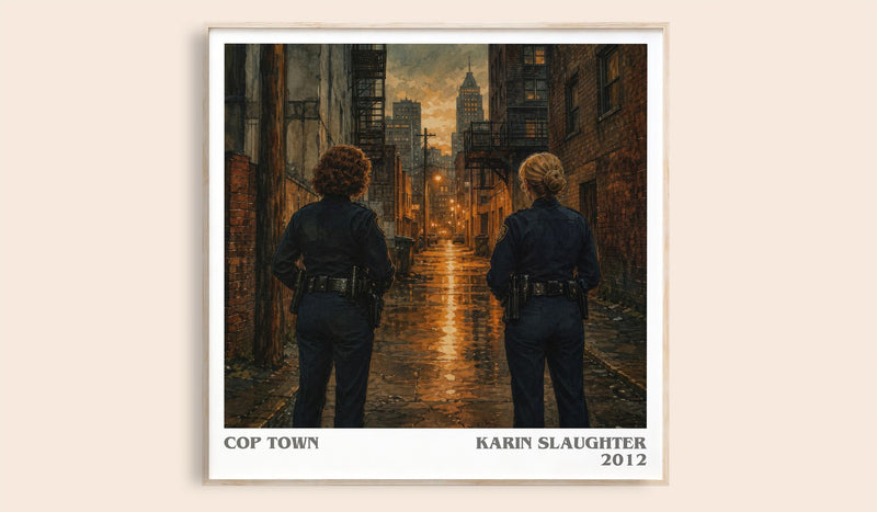 Cop Town literary book poster by Karin Slaughter – framed literary art print