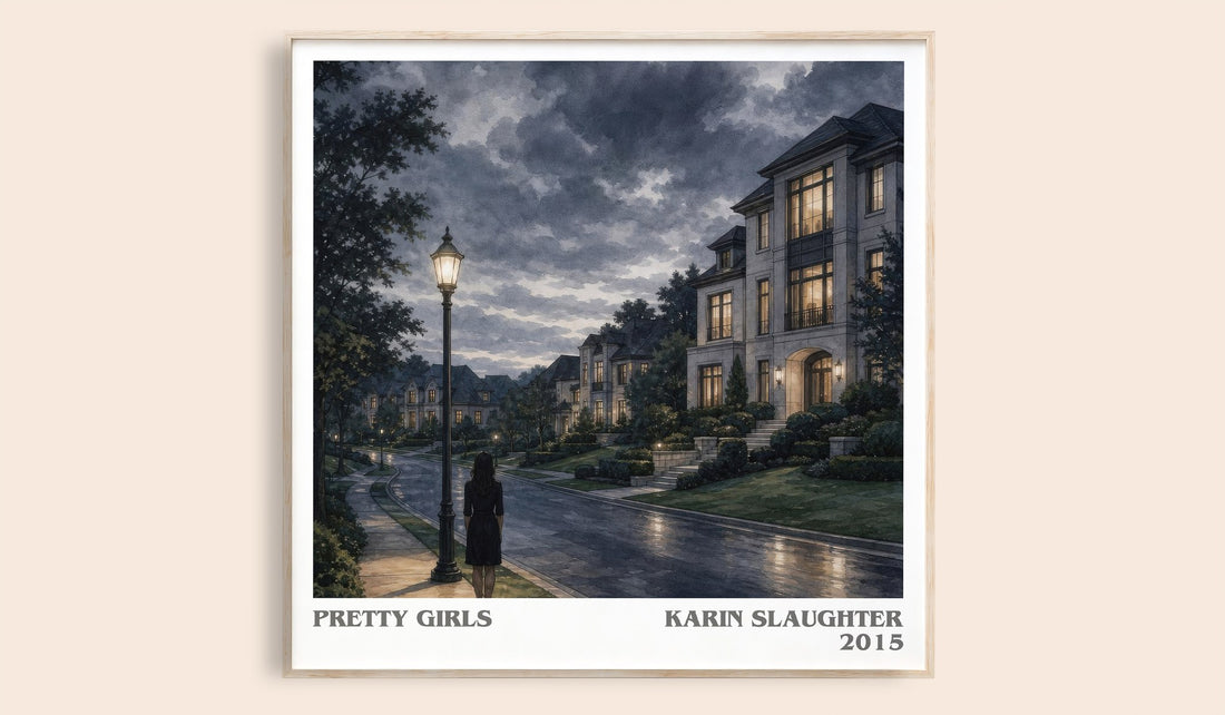 Pretty Girls literary book poster by Karin Slaughter – framed literary art print
