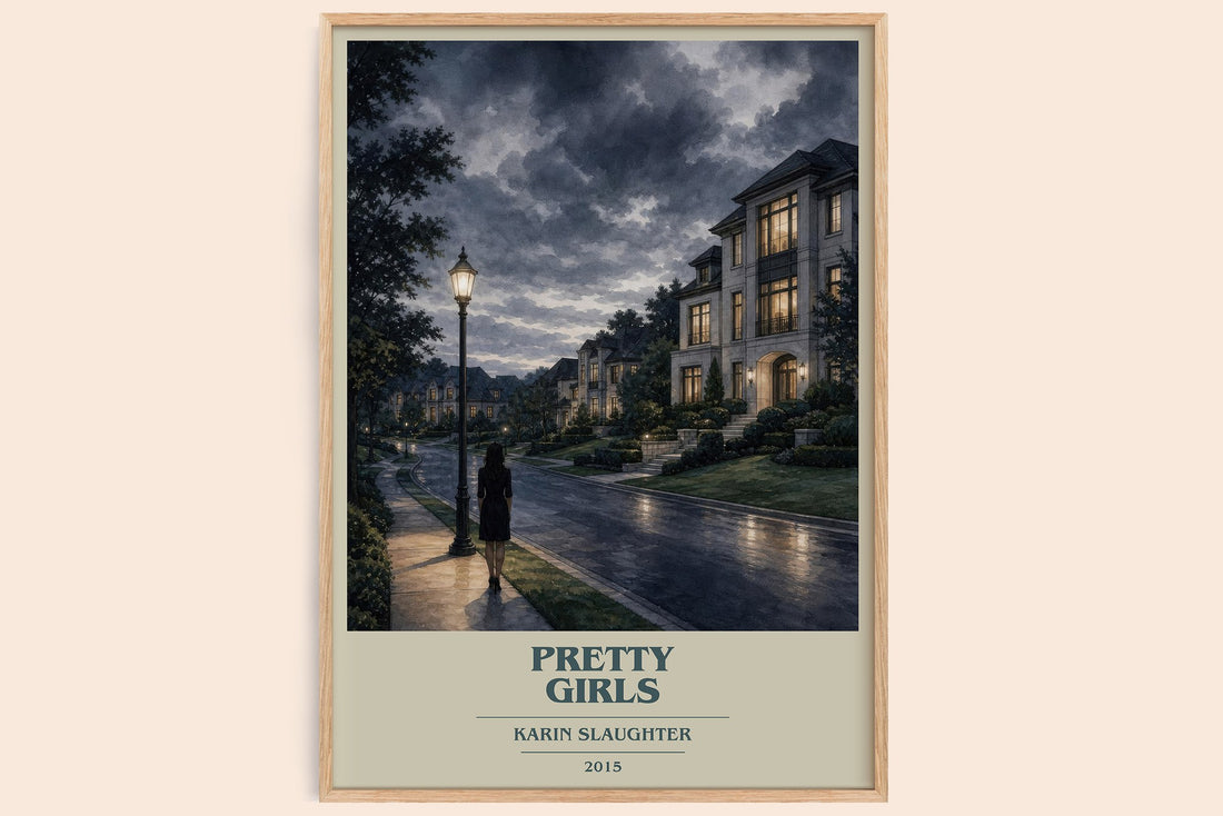 Pretty Girls book cover book poster by Karin Slaughter – framed literary art print