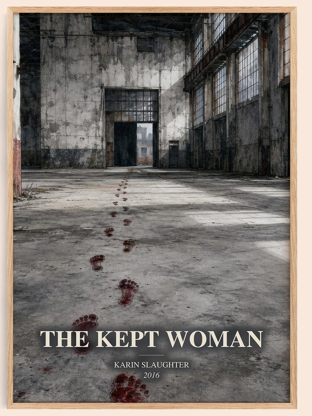 The Kept Woman watercolour book poster by Karin Slaughter – framed literary art print