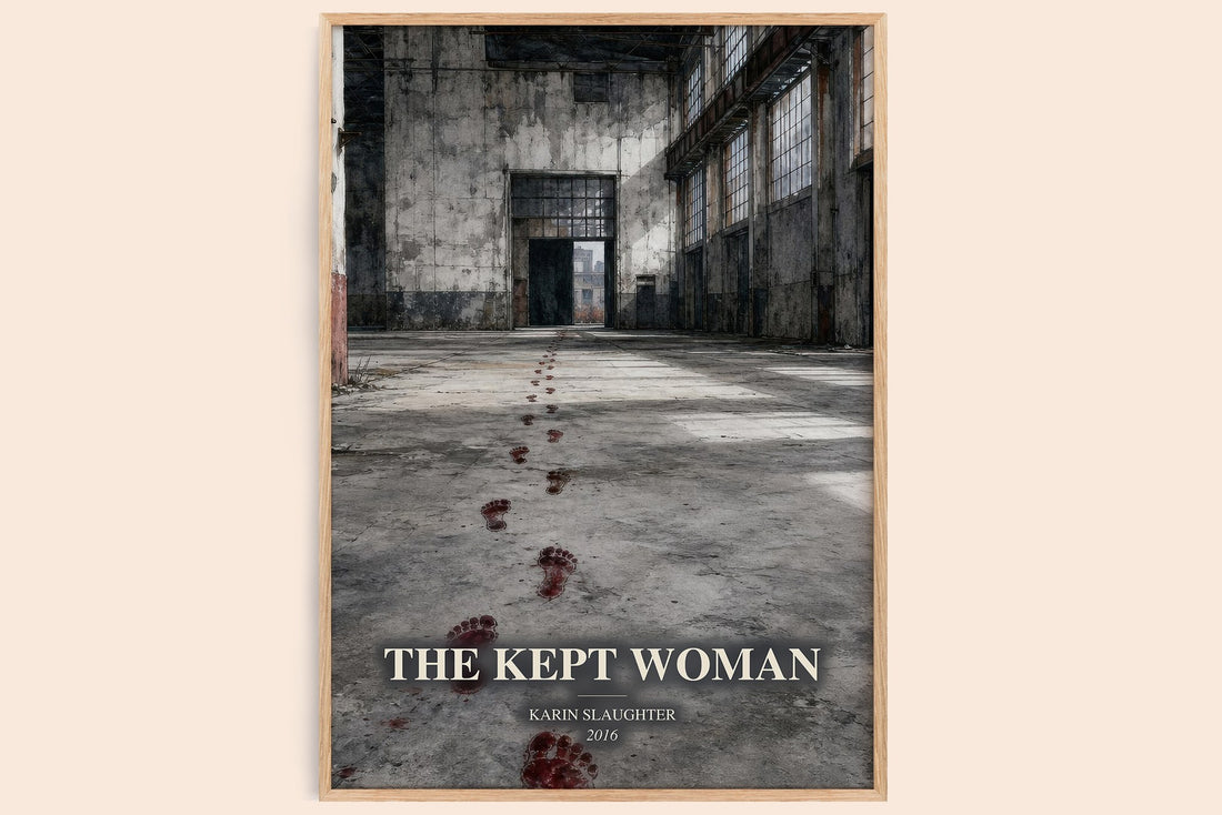 The Kept Woman watercolour book poster by Karin Slaughter – framed literary art print