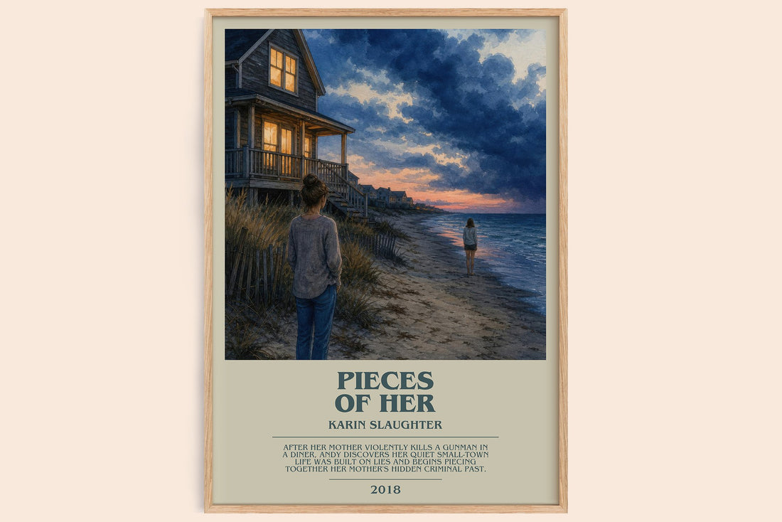 Pieces of Her bookish book poster by Karin Slaughter – framed literary art print