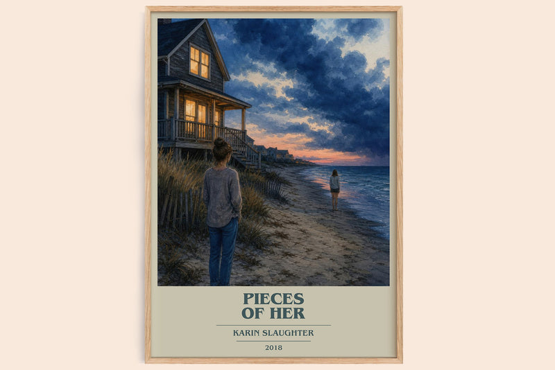 Pieces of Her book cover book poster by Karin Slaughter – framed literary art print