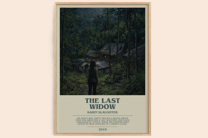 The Last Widow bookish book poster by Karin Slaughter – framed literary art print
