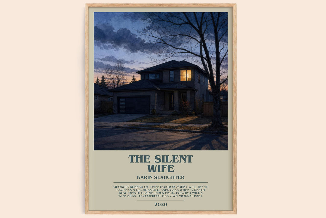 The Silent Wife bookish book poster by Karin Slaughter – framed literary art print