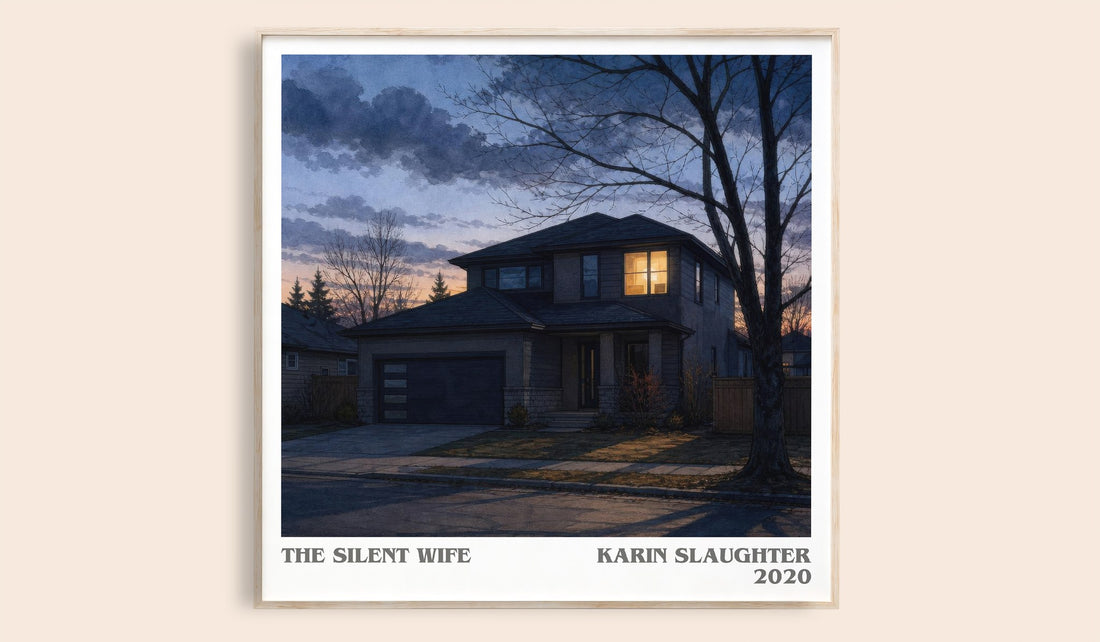 The Silent Wife literary book poster by Karin Slaughter – framed literary art print