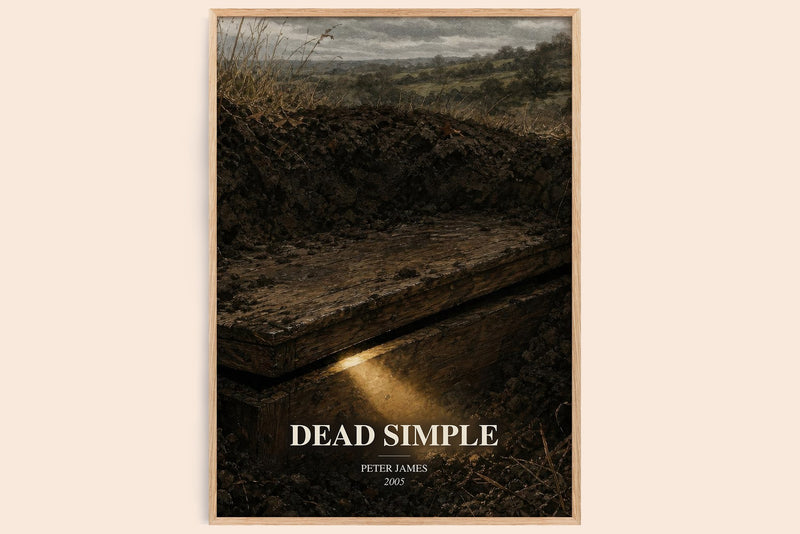 Dead Simple Book Watercolour Illustration by Peter James (Edge style)