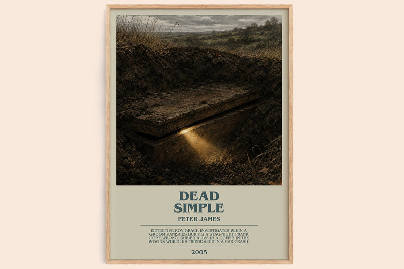 Dead Simple Bookish Wall Art by Peter James (Modern style)