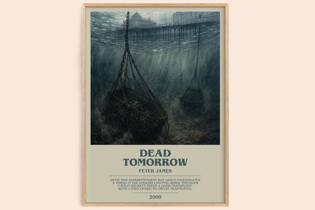 Dead Tomorrow bookish book poster by Peter James – framed literary art print