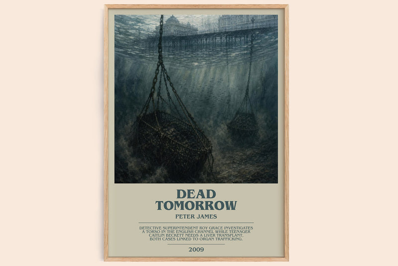Dead Tomorrow bookish book poster by Peter James – framed literary art print