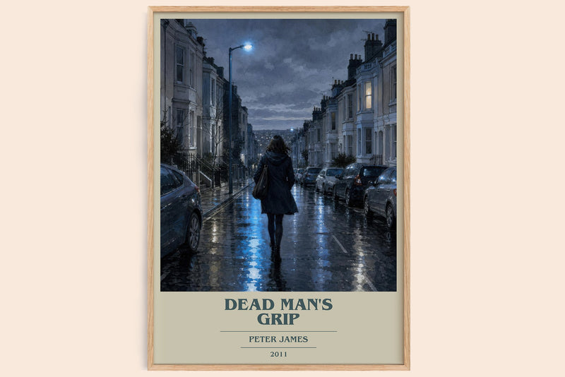 Dead Man's Grip book cover book poster by Peter James – framed literary art print