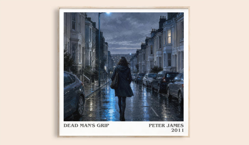 Dead Man's Grip literary book poster by Peter James – framed literary art print